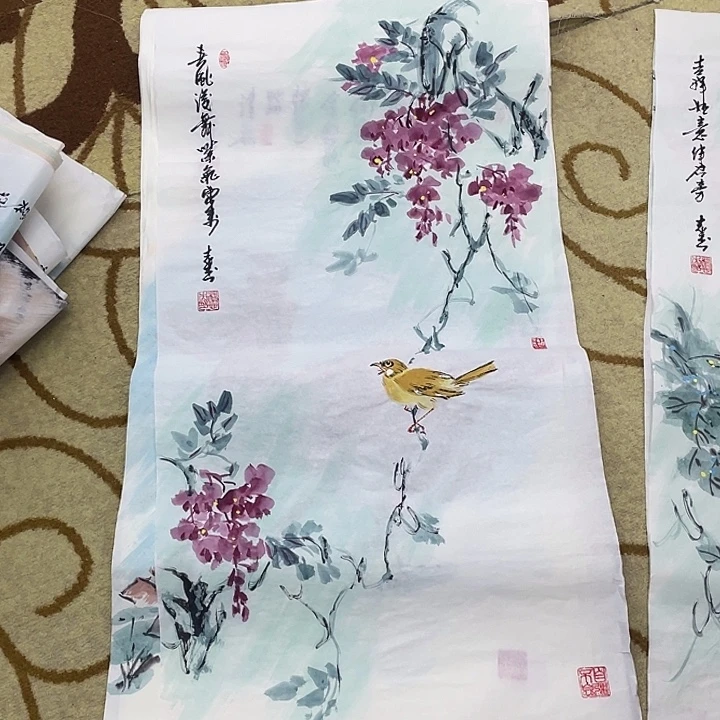 国画杨志杰三尺花鸟艺