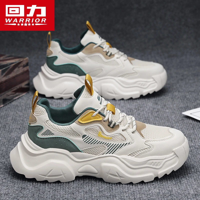 回力老爹鞋男款2025新款运动鞋网面透气休闲鞋厚底增高ins风潮鞋