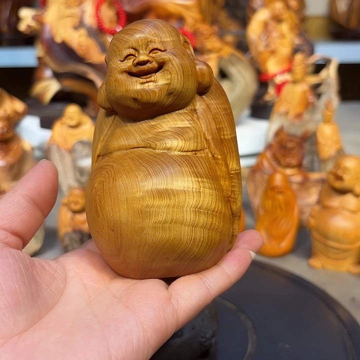 柏木太行崖柏弥勒佛