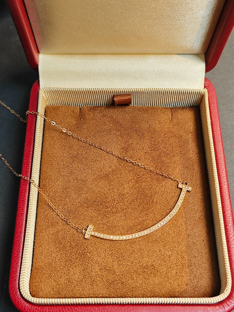 【千盟珠宝】18k 30分微笑套链 情定珠宝