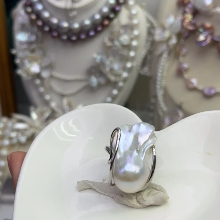 未镶嵌戒指淡水珍珠