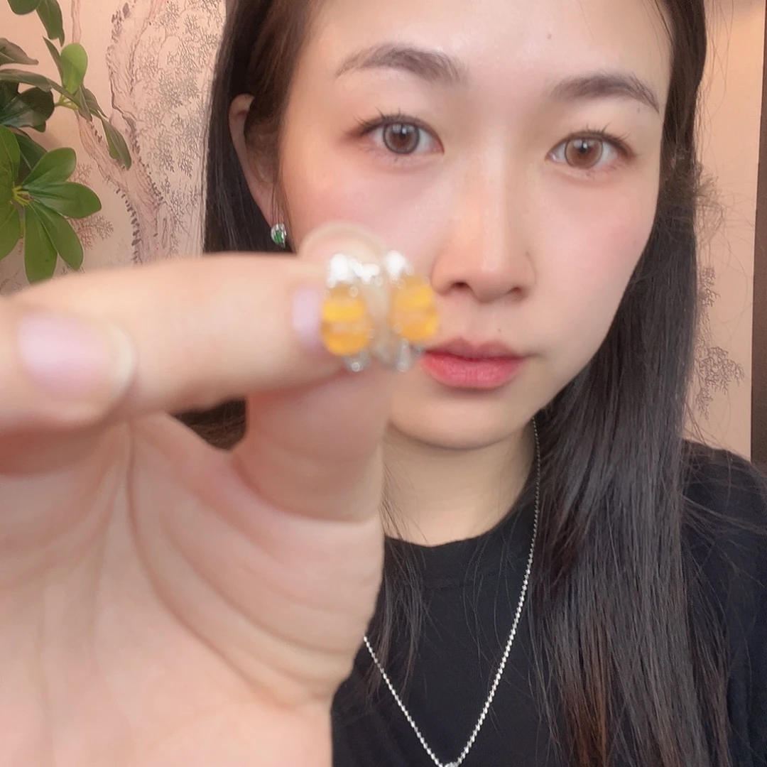 翡翠18K金镶嵌耳饰