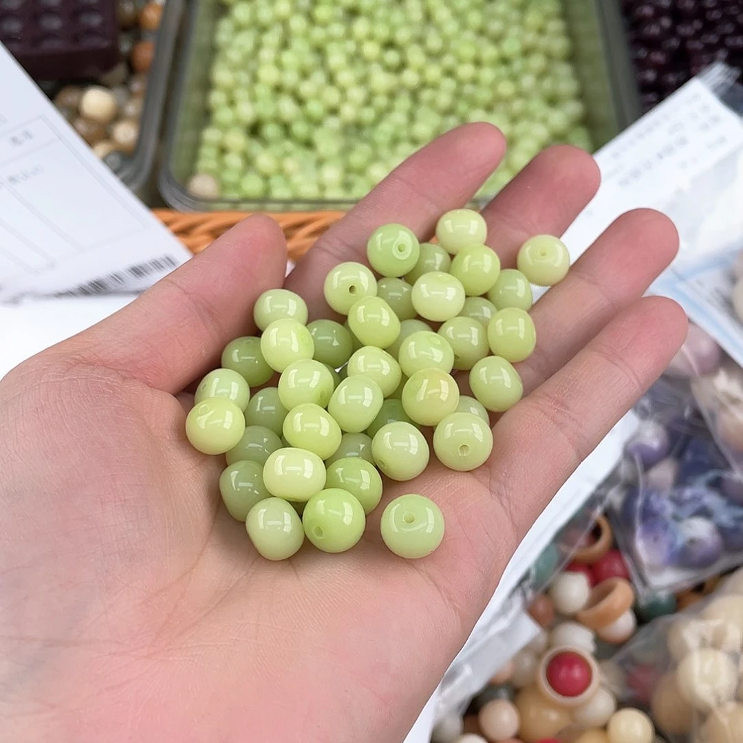 白玉菩提吊坠q10mm 120颗阳光玫瑰