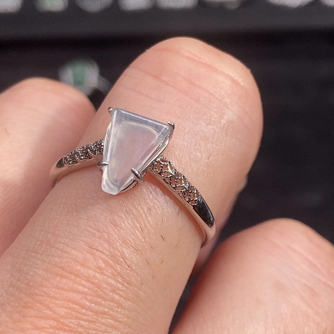 翡翠银S925镶嵌戒指