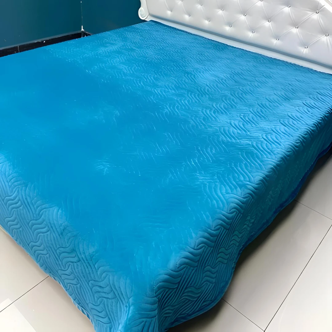 【翠兰】冬季爆款纯色高端婴儿绒床盖夹棉保暖加厚榻榻米床单炕盖