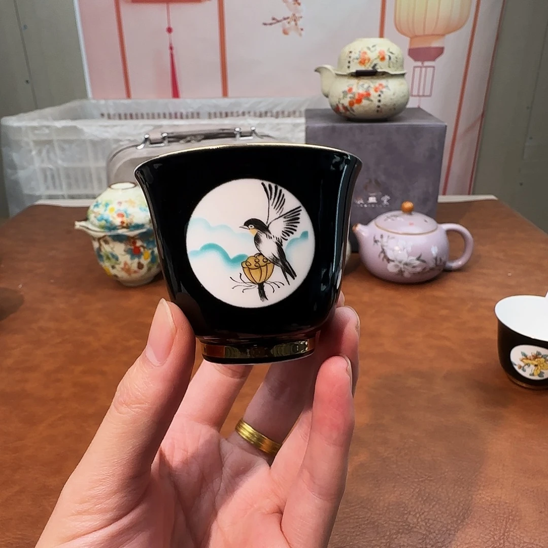 初颜茶器闪购商品链接喜鹊茶杯