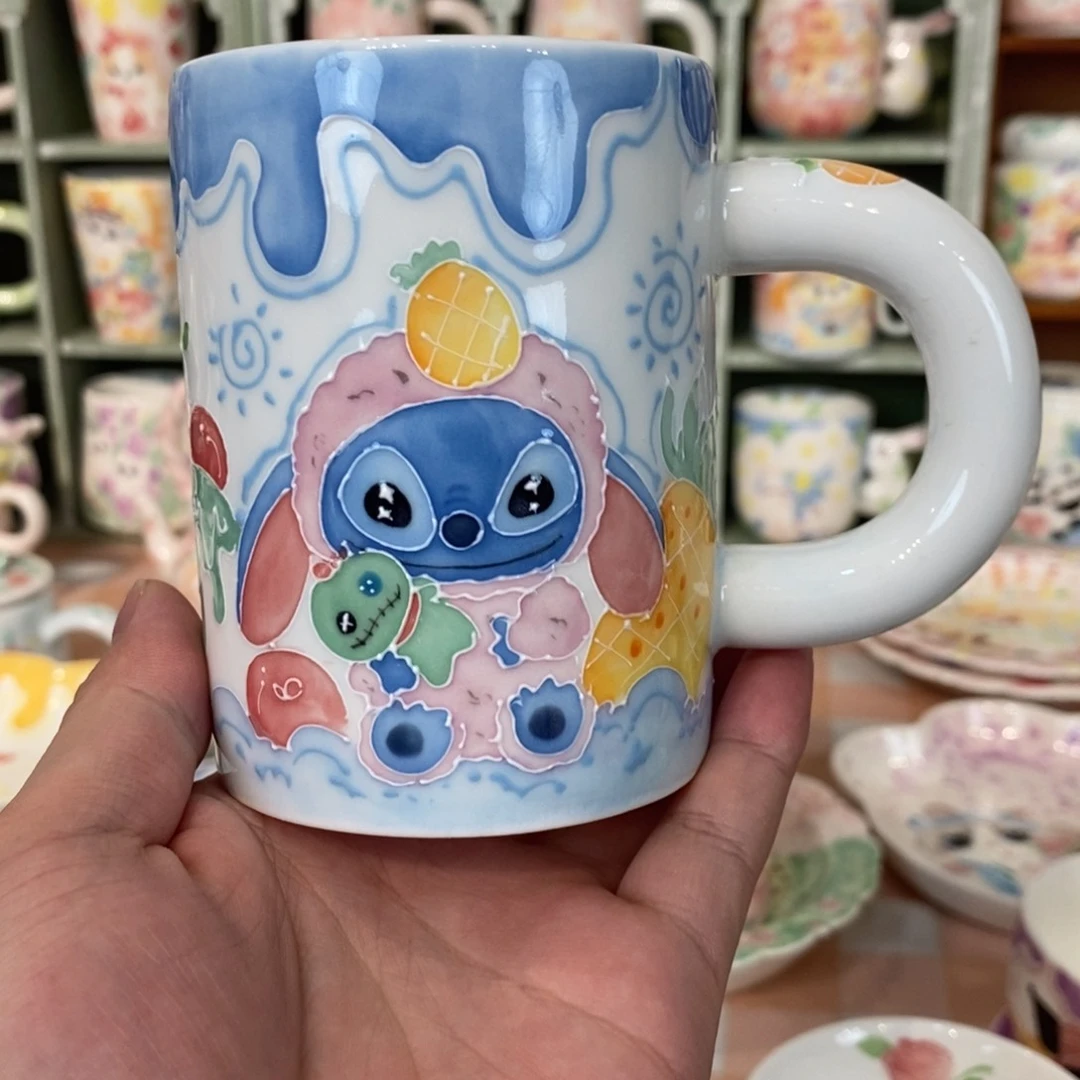 瓷片史迪仔马克杯微瑕