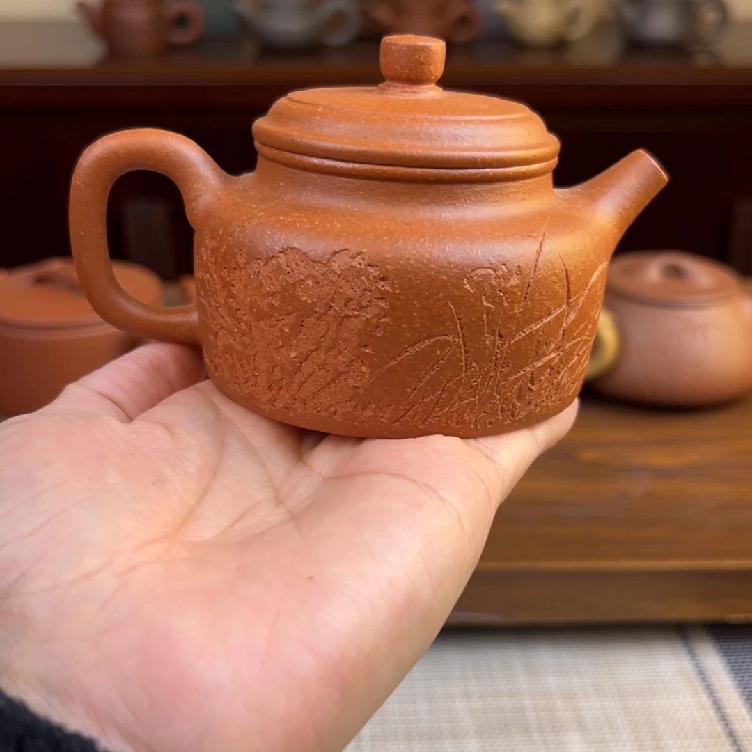 紫砂茶壶黄降坡德钟全手170cc