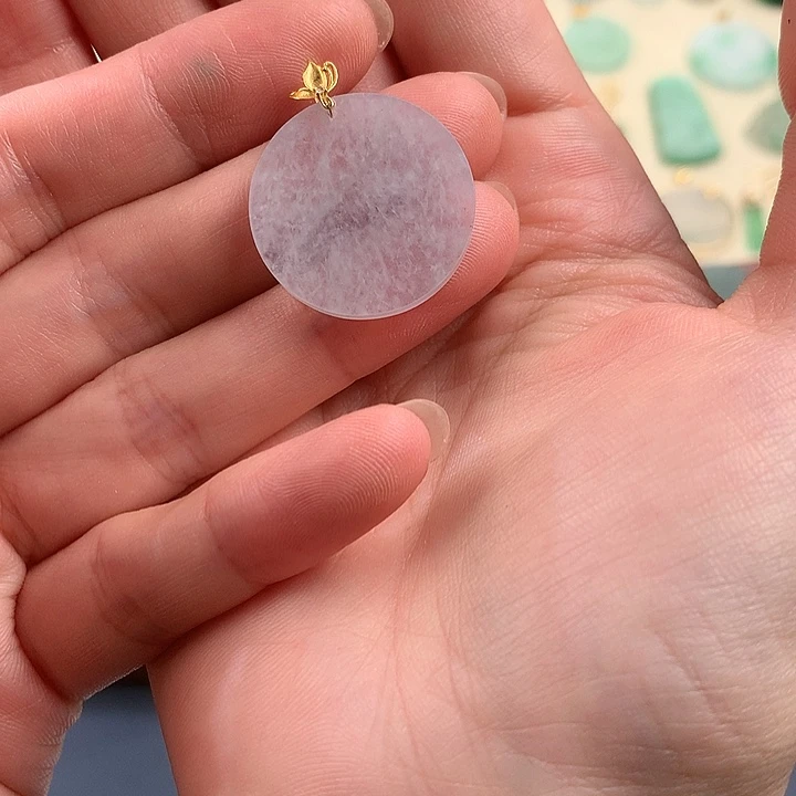 翡翠18K金镶嵌颈饰864257889