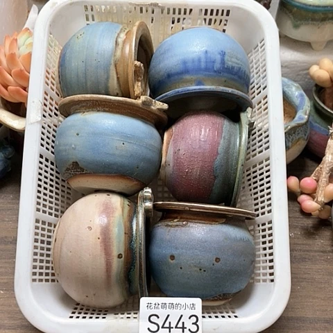 紫砂花盆443微瑕品口径5.5道6左右