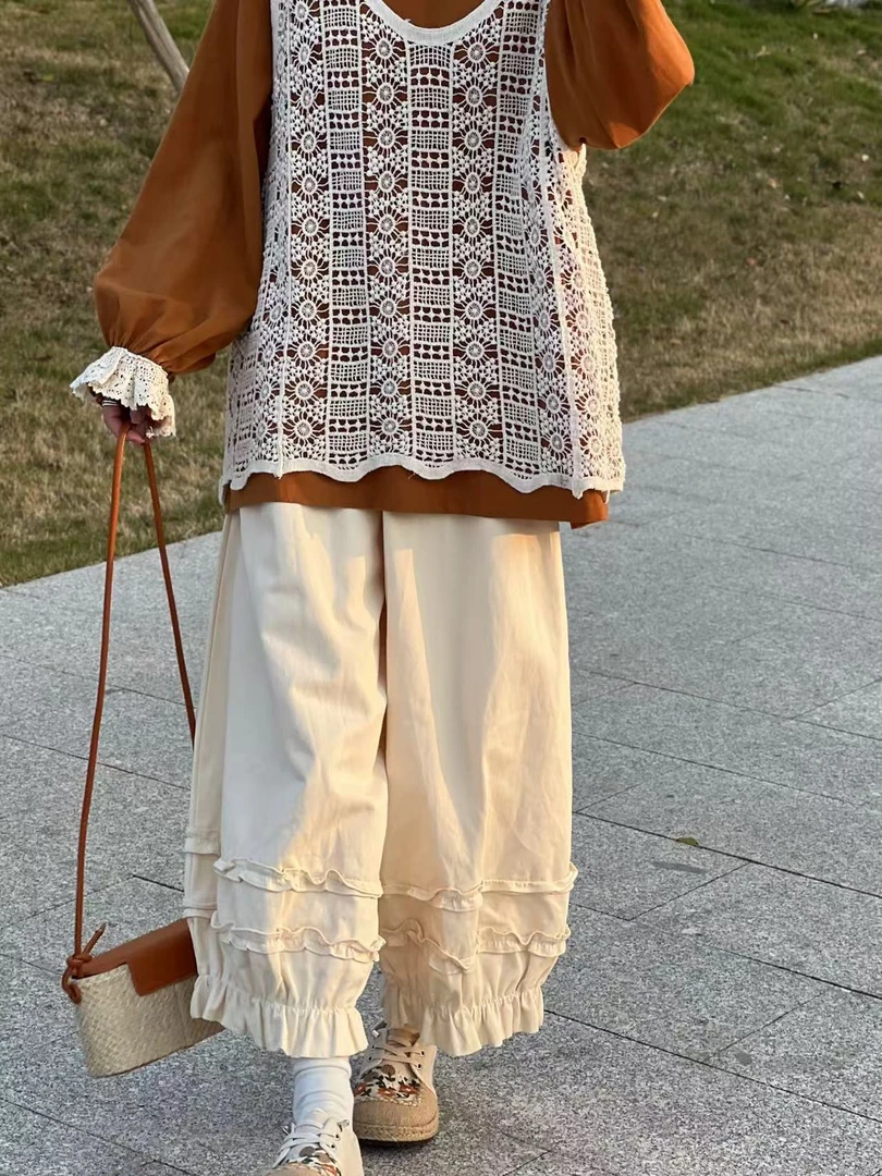 BSG（88070#）春款宽松花苞裤