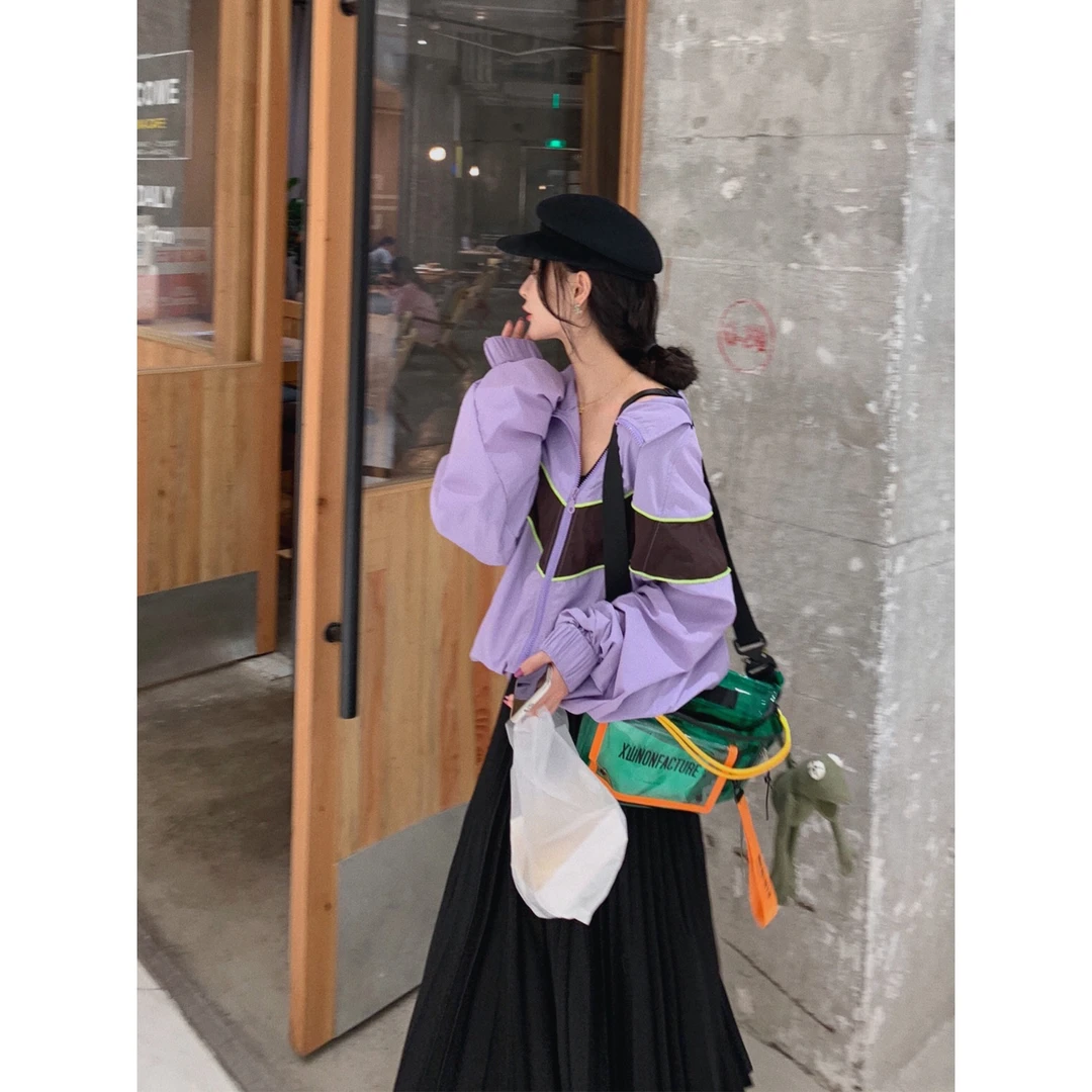 徐琳mini高腰百褶半身裙女配毛衣中长款长裙X190416