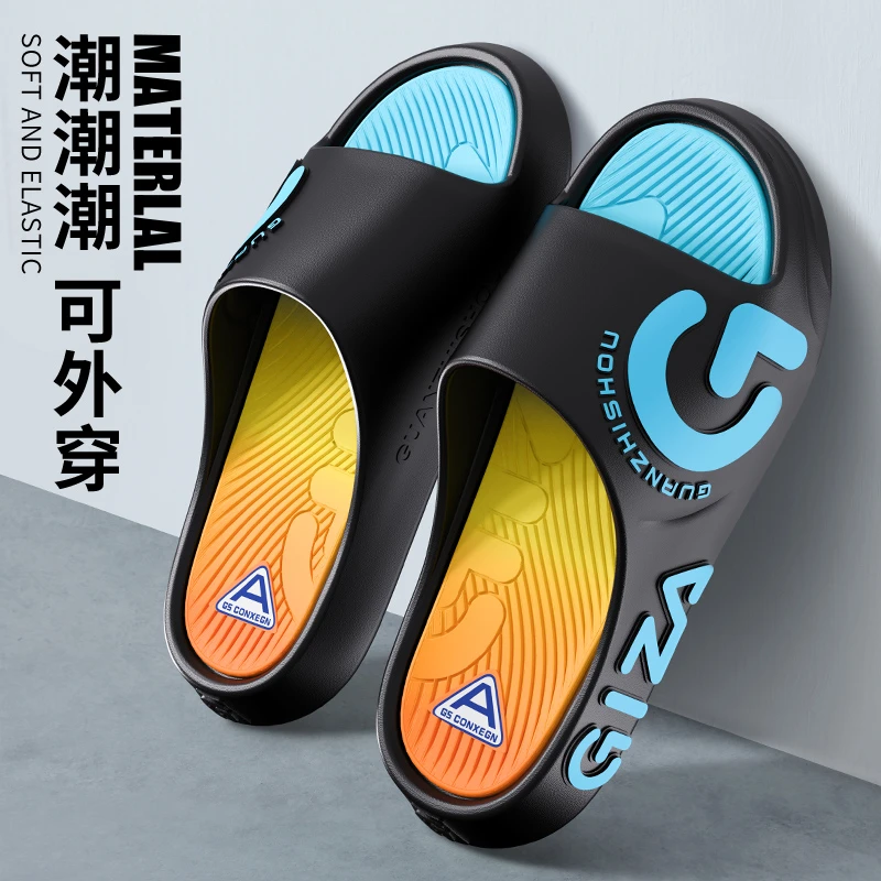 新款家用男士拖鞋夏季男生外穿防滑耐磨户外外出运动潮牌凉拖鞋男