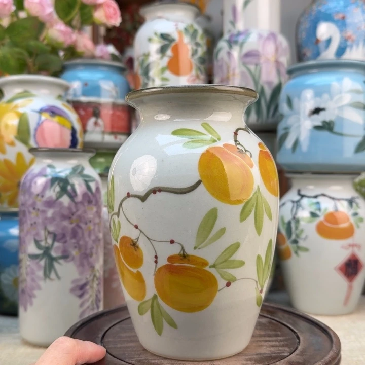 景德镇陶瓷花手绘釉下彩