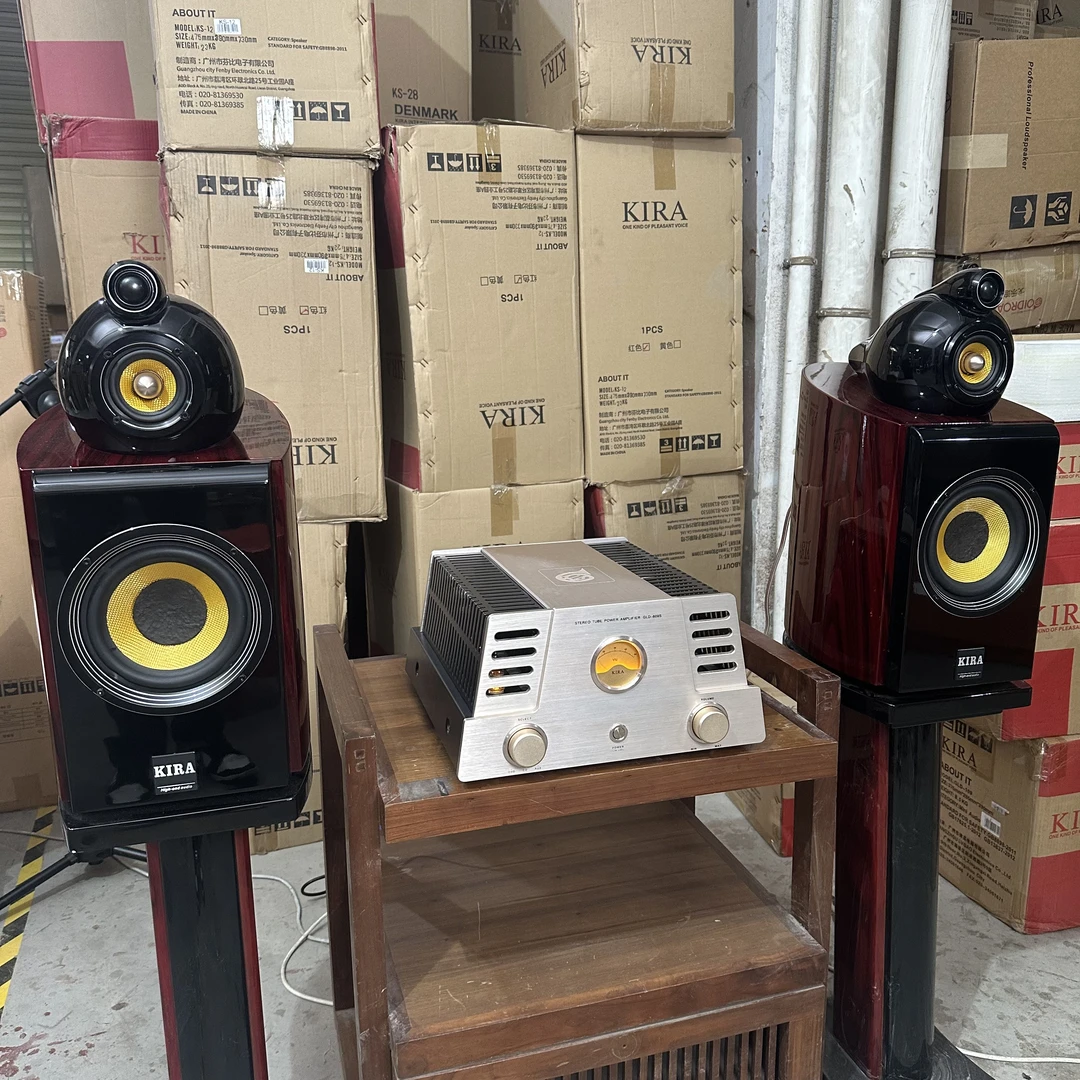 准新品  KIRA-GLD609S胆机搭配KIRA-K8E书架箱
