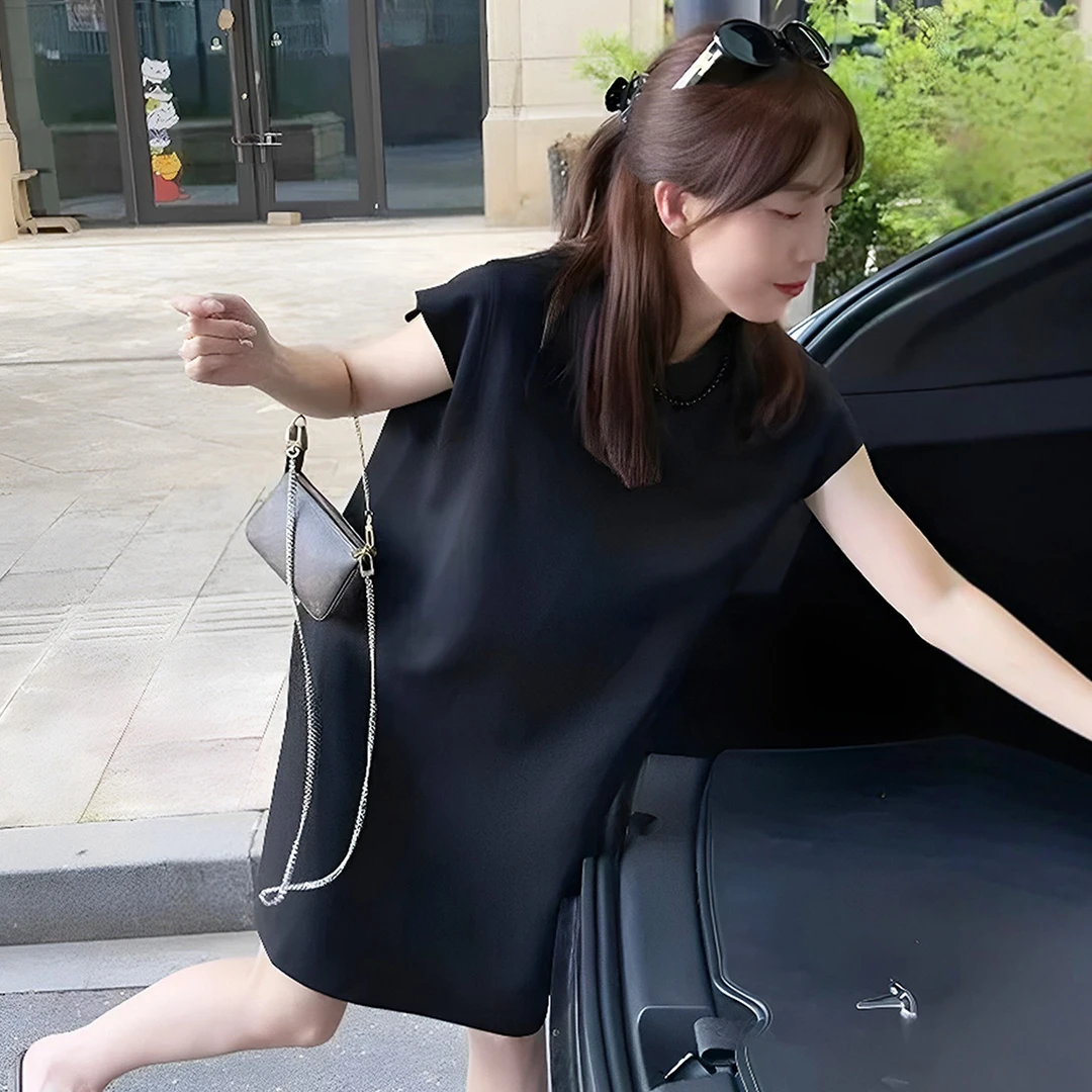 夏季小飞袖连衣裙2025新款今年流行爆款小个子巨好看的裙子女夏