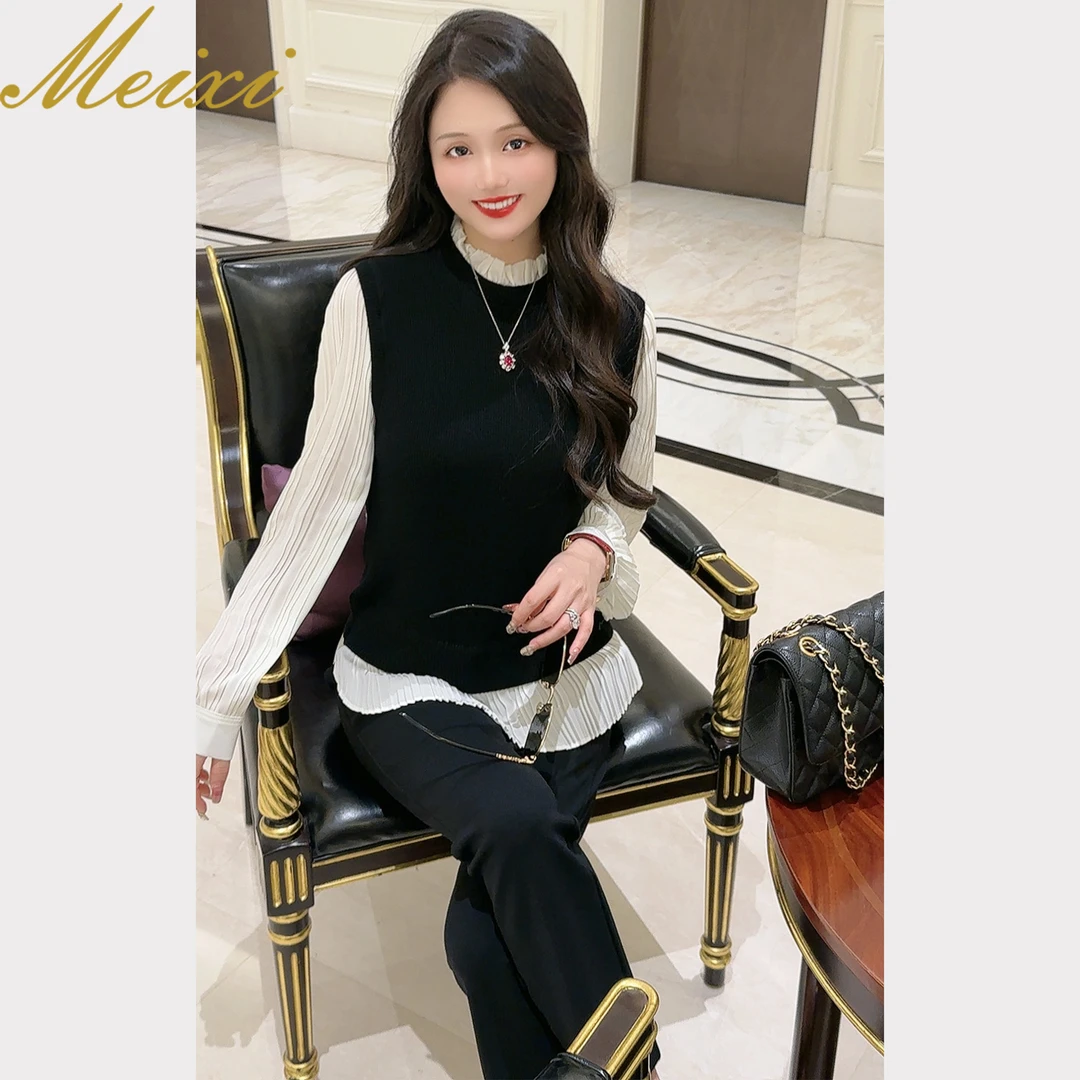 【Design 玫希】奢品定制LZ【神仙伴侣】假两件褶皱工坊显瘦衬衫