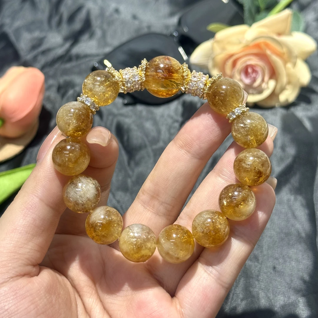 【焦糖玛奇朵】黄塔晶黄水晶手串手链 多样性发其一Z417