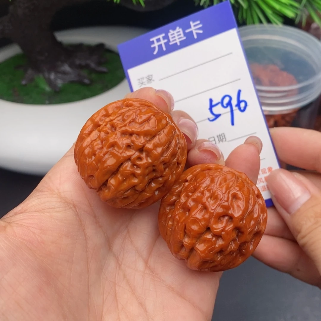 文玩核桃把件36甲骨文596