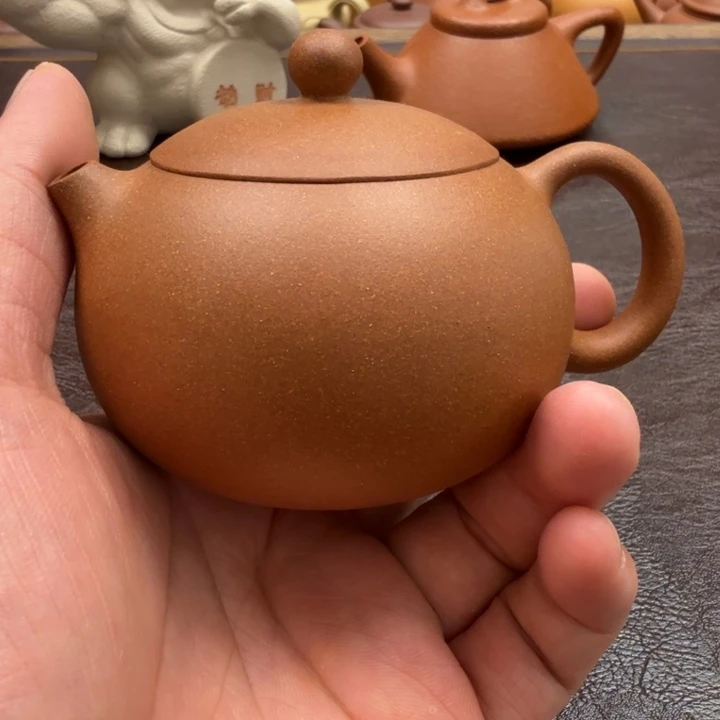 紫砂茶壶降坡西施半手，手工泥，无添加容量一七