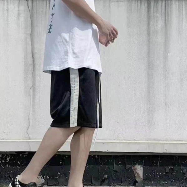 高腰夏季中腰青年速干简约风短裤ins直筒百搭潮流运动男士