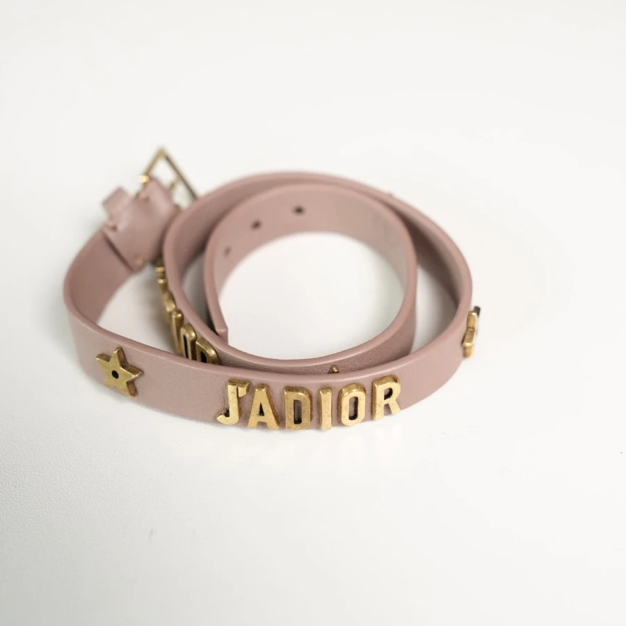 Dior 金色字母粉色手环