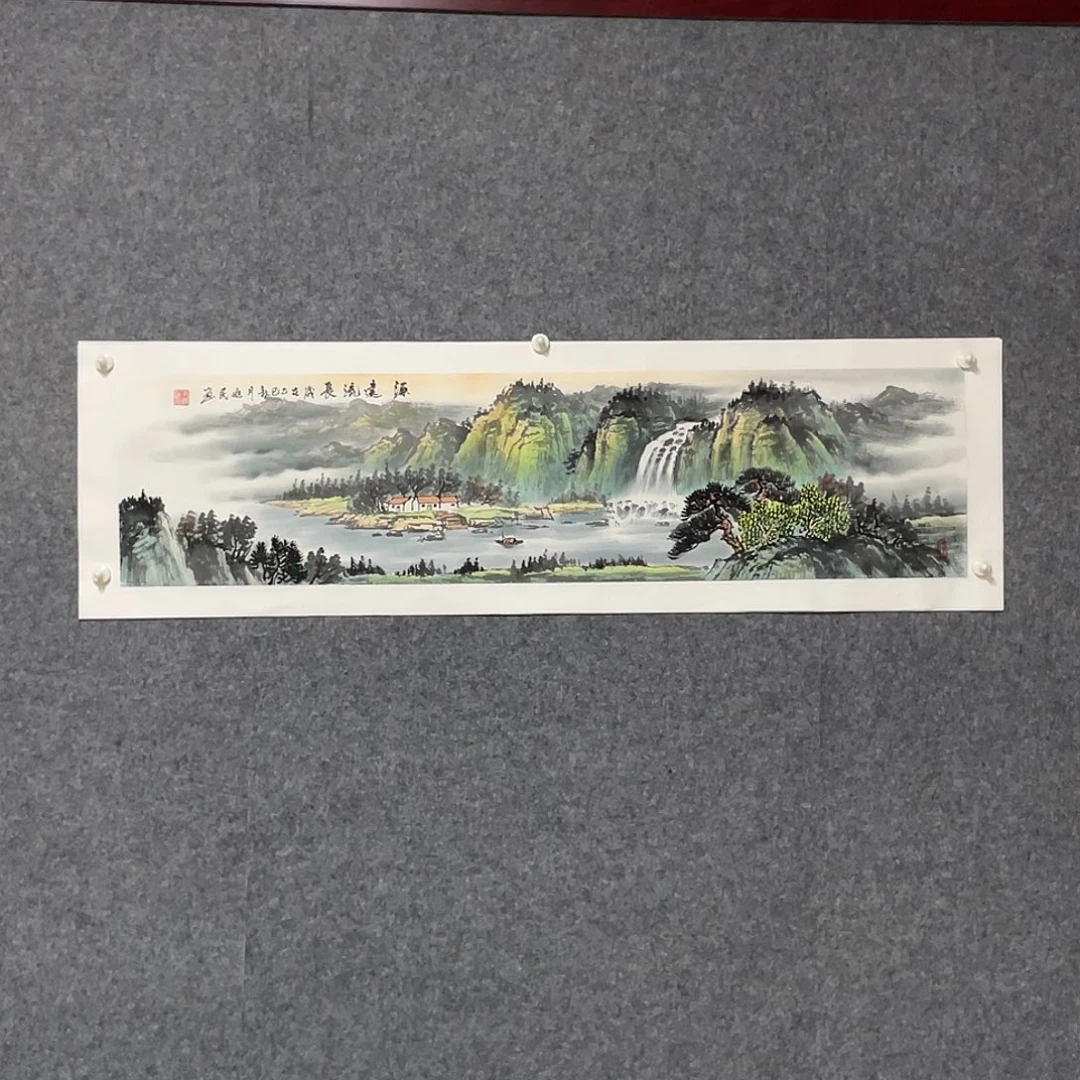 国画四尺对开138.35画芯 捡漏