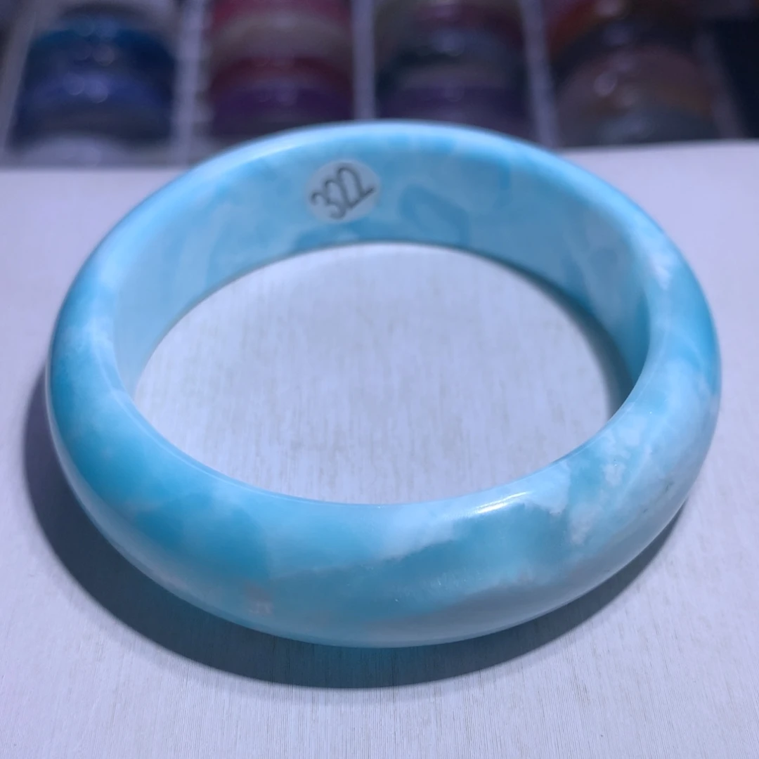 水晶银S925镶嵌手镯异极矿57.7圈322