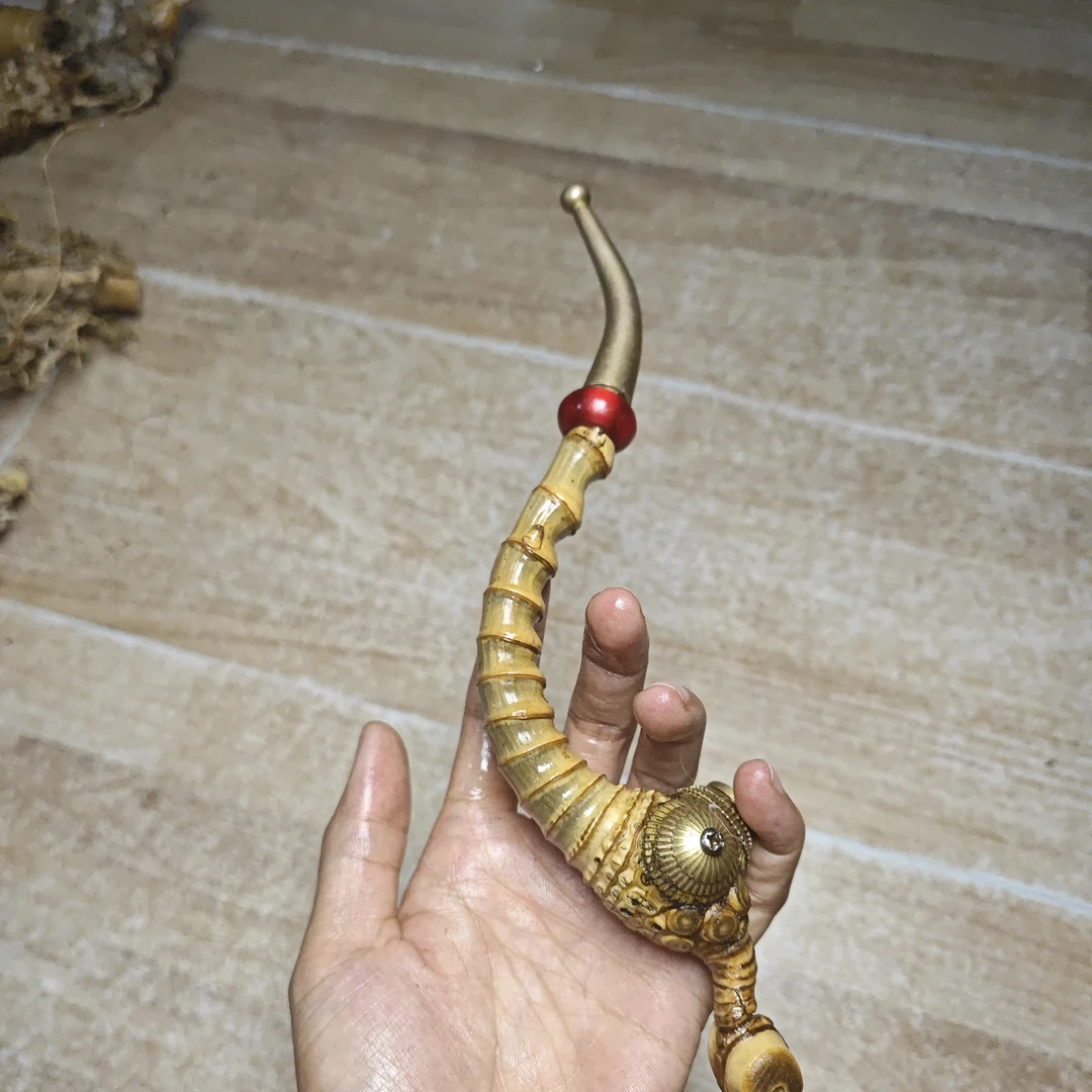 非遗文化精品烟斗成品 长度22cm 头明竹位2cm 尾0.8cm