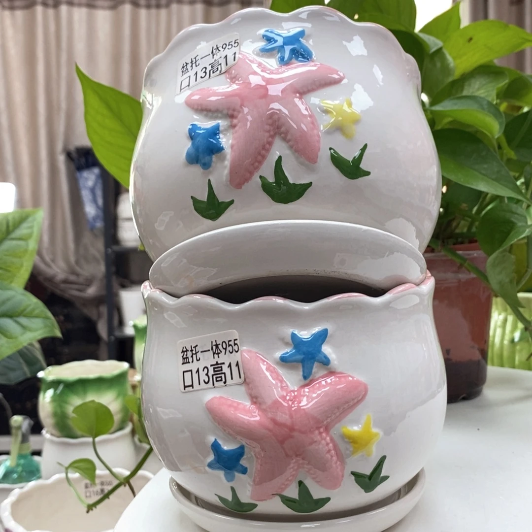 @夏西陶瓷花盆@@5955
