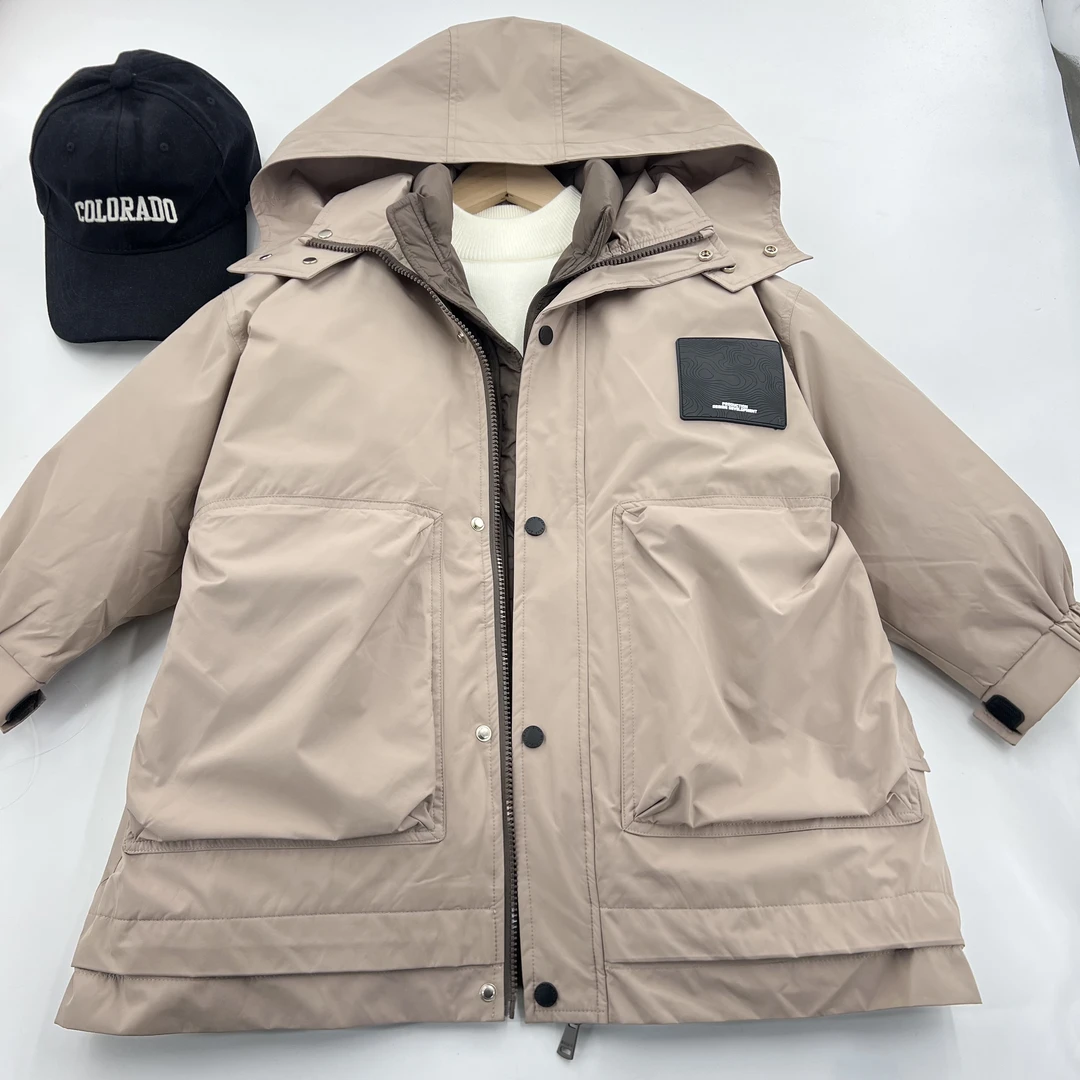 13019高端潮流时尚百搭休闲童装时尚两件套鸭外套B4-1边