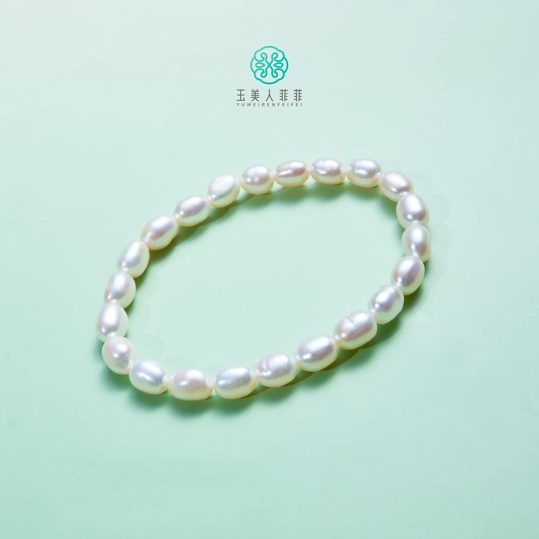 石惑珠宝.珍珠单圈手串约6mm