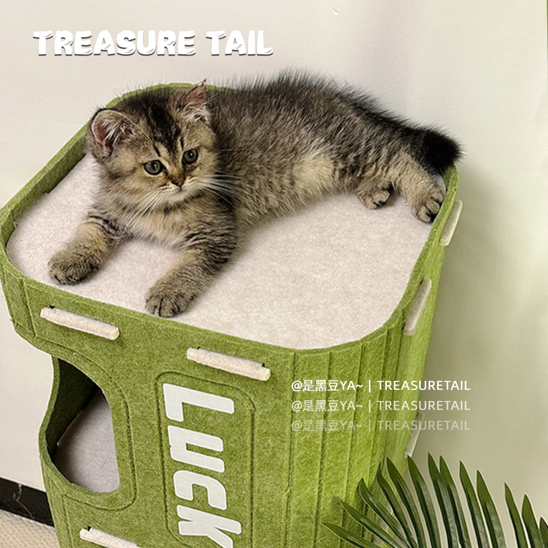 Treasure Tail 一体耐磨多层猫爬架树洞猫窝躲避屋家用多猫猫架