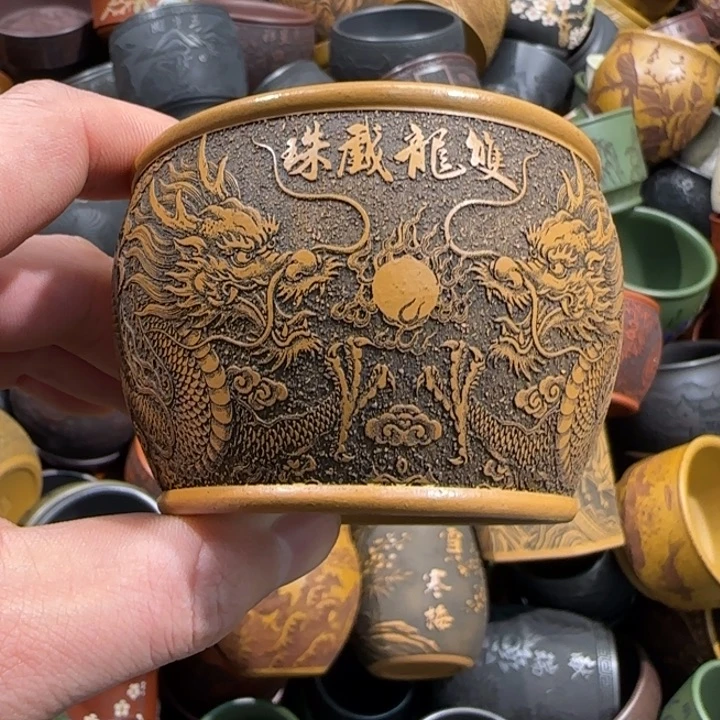 茶杯绿泥全手工制作工艺