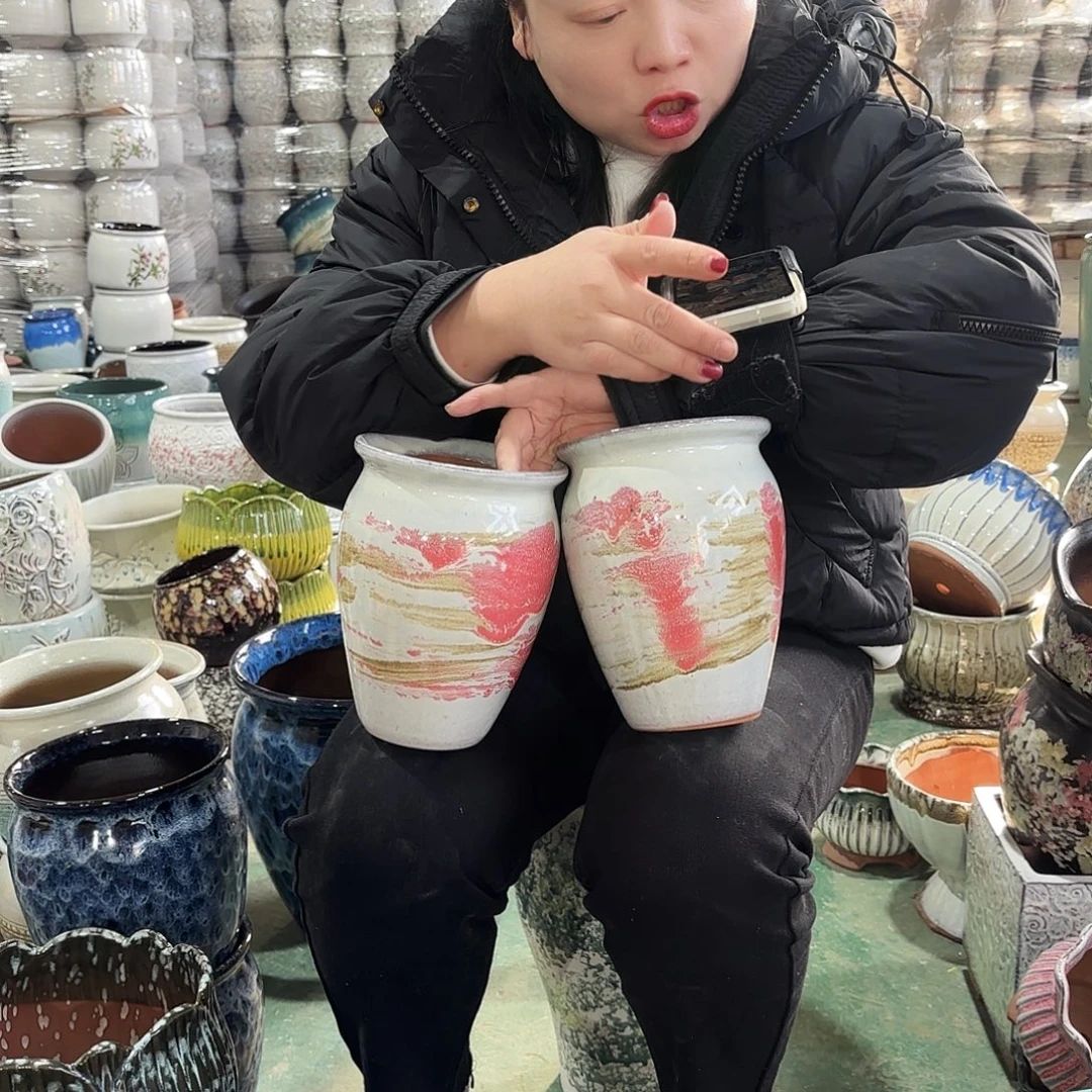 正品两个高18/12红陶