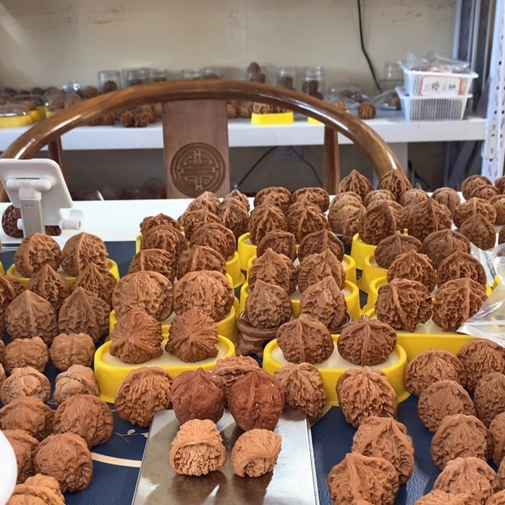 永***靴文玩核桃把件文玩核桃篓子聚宝盆43-68