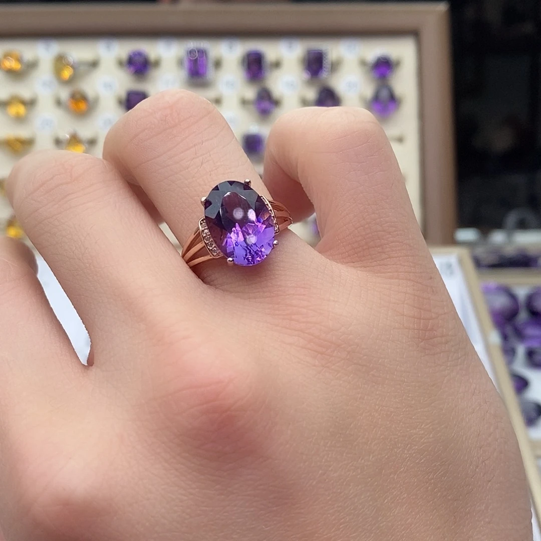 紫晶纯天然紫水晶裸石定制假一赔十未镶嵌r**o