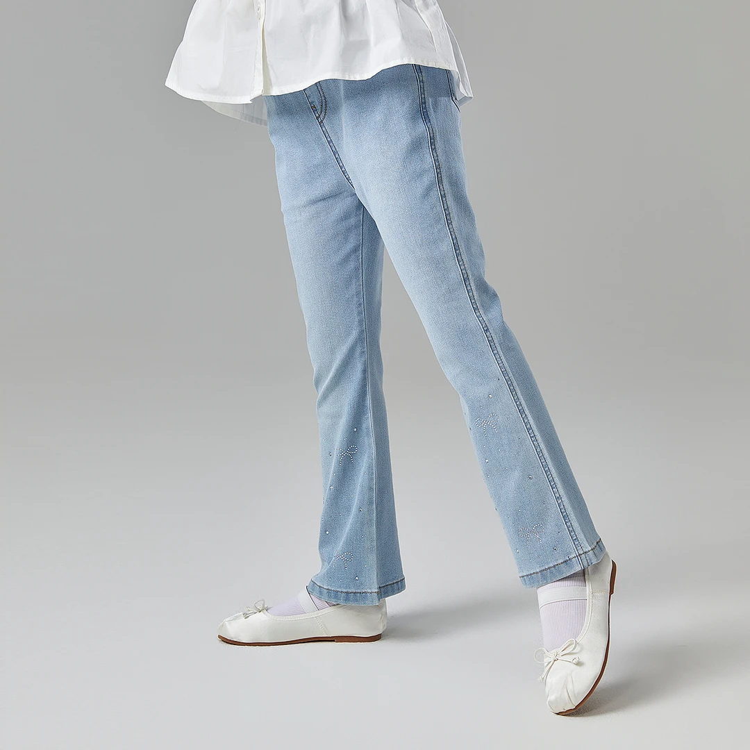 Deesha笛莎童装儿童女童裤子2025春季新款大童休闲牛仔裤洋气-932