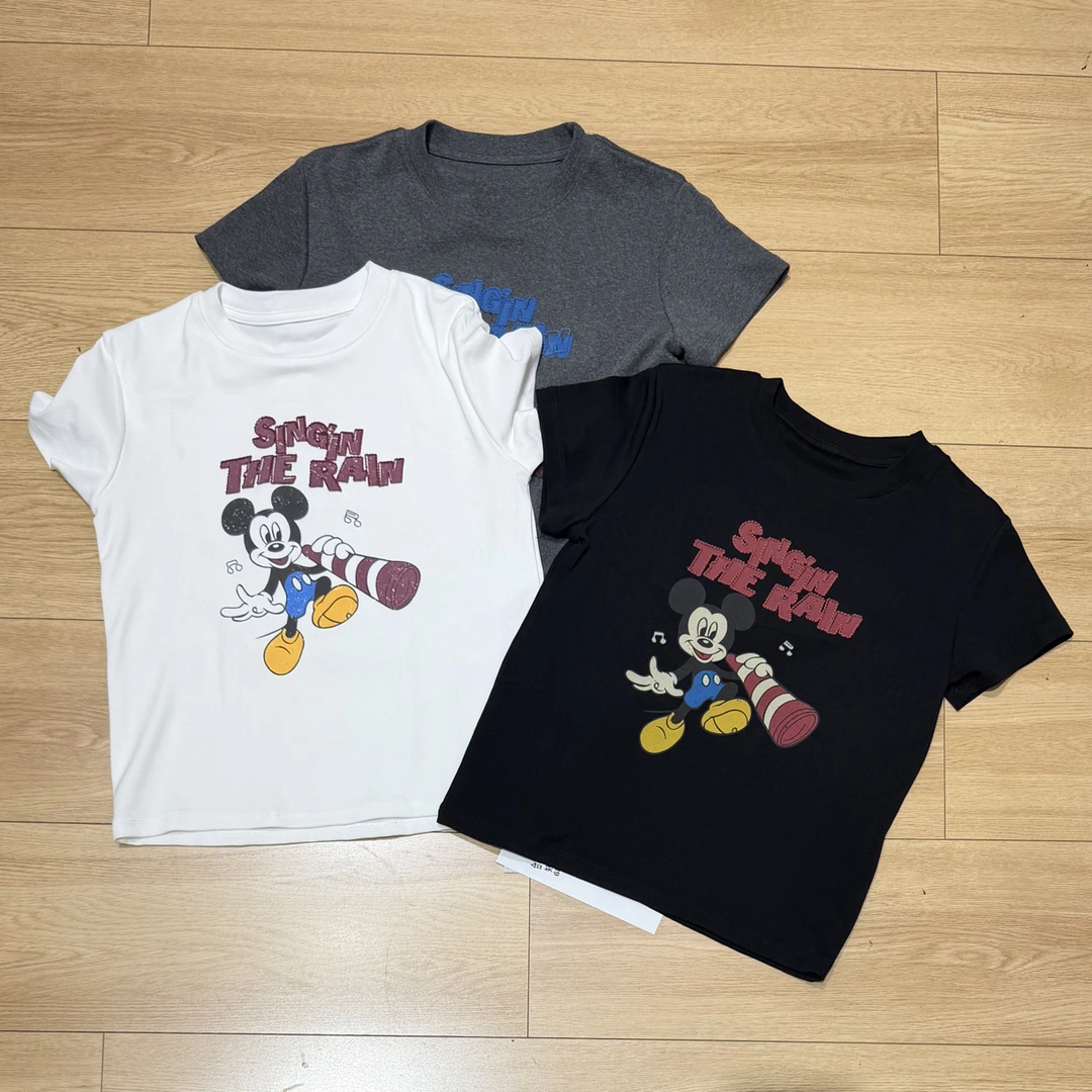 【MIDUO米多】(6538)米奇女士夏季韩版百搭短袖上衣