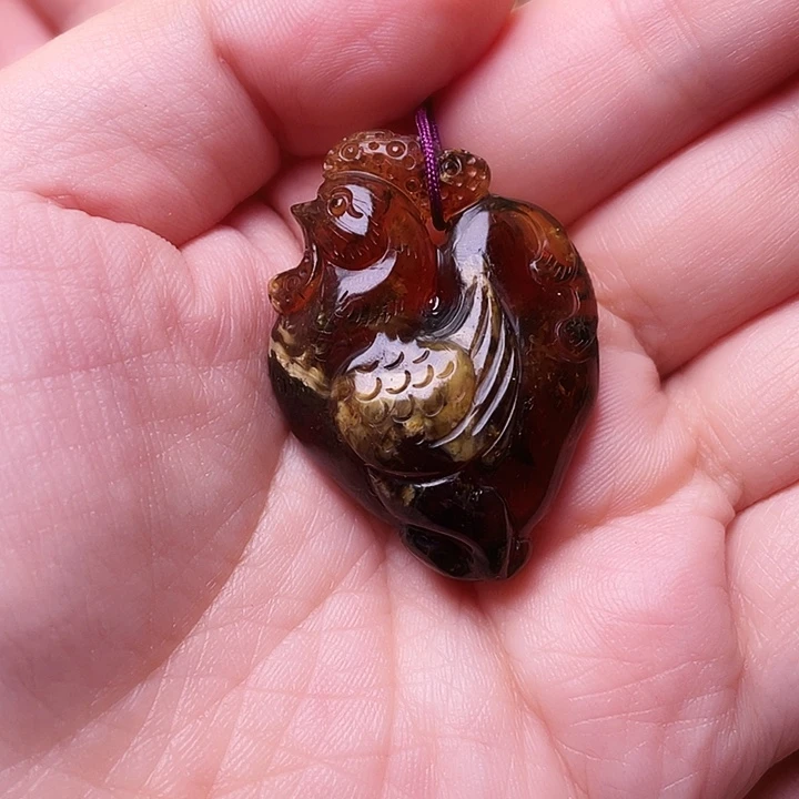 琥珀未镶嵌裸石抚顺琥珀-351