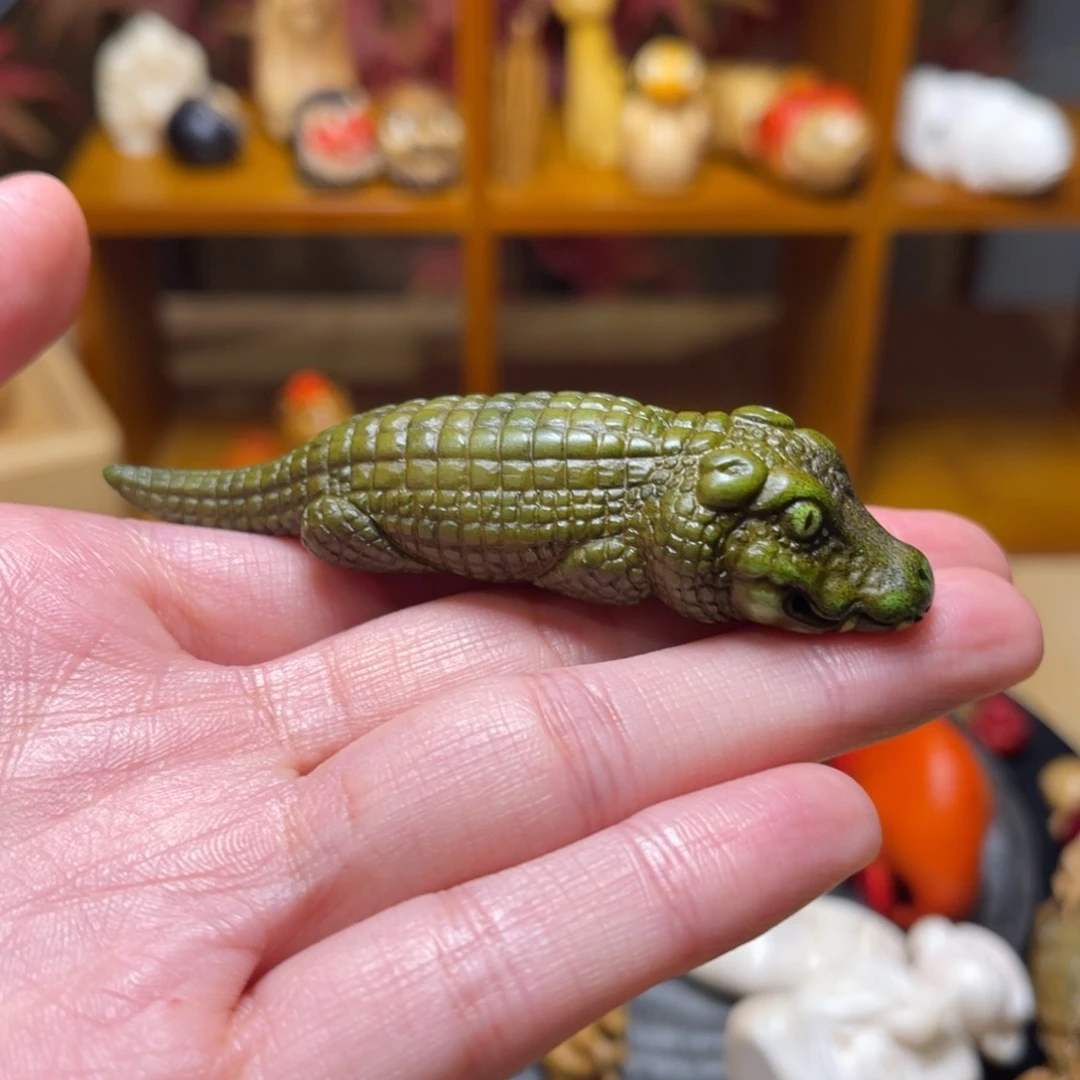 阴***天把件鹿骨精工鳄鱼