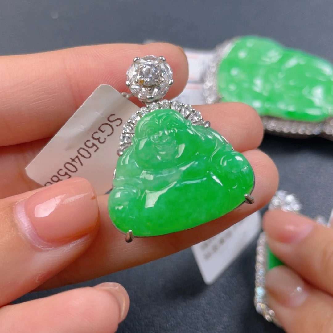 翡翠银S925镶嵌吊坠(不含链)k k ko
