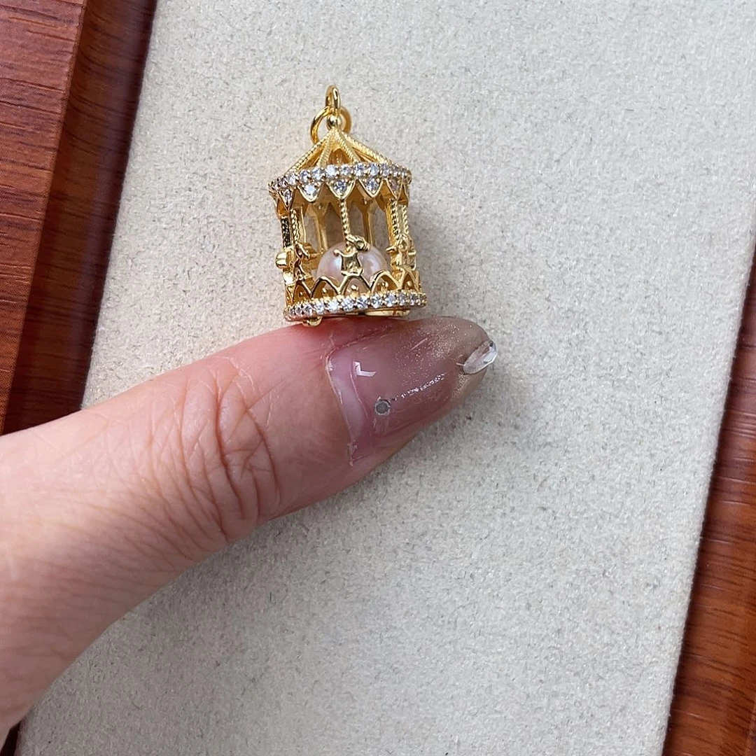 银S925镶嵌吊坠(不含链)海水珍珠