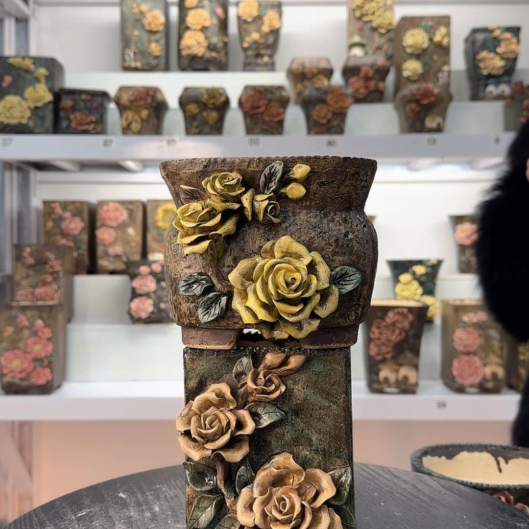 红陶哥*青默花器花盆