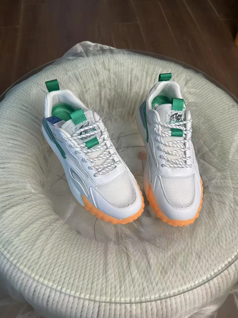 2025透气春季男士男款时尚百搭夏季潮流潮鞋网面鞋子厚底