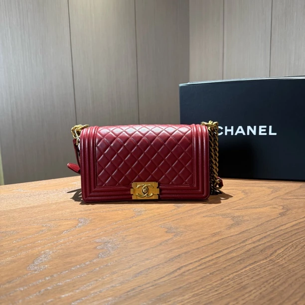 99新 Chanel/香奈儿 Chanel香奈儿 leboy链条包 21开 尺寸25×15