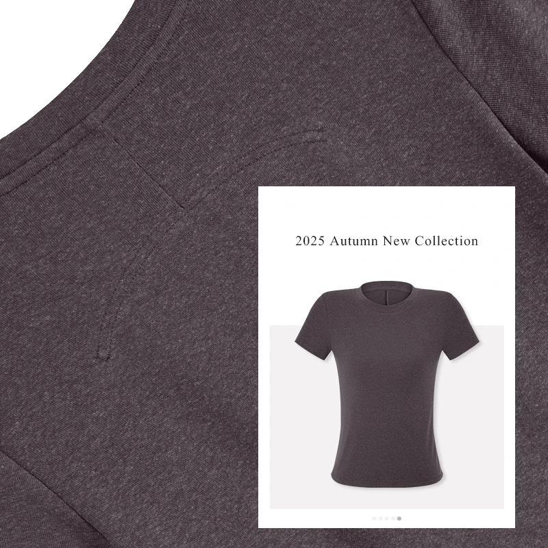 亚麻短袖女款爆款2025新款设计感修身T恤洋气休闲装穿搭夏季上衣