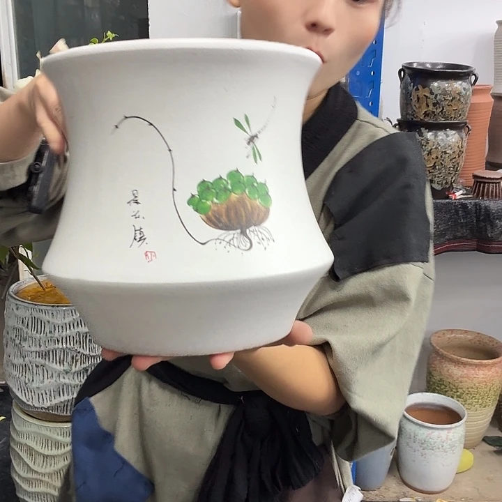 20-21 -粗陶花盆有孔