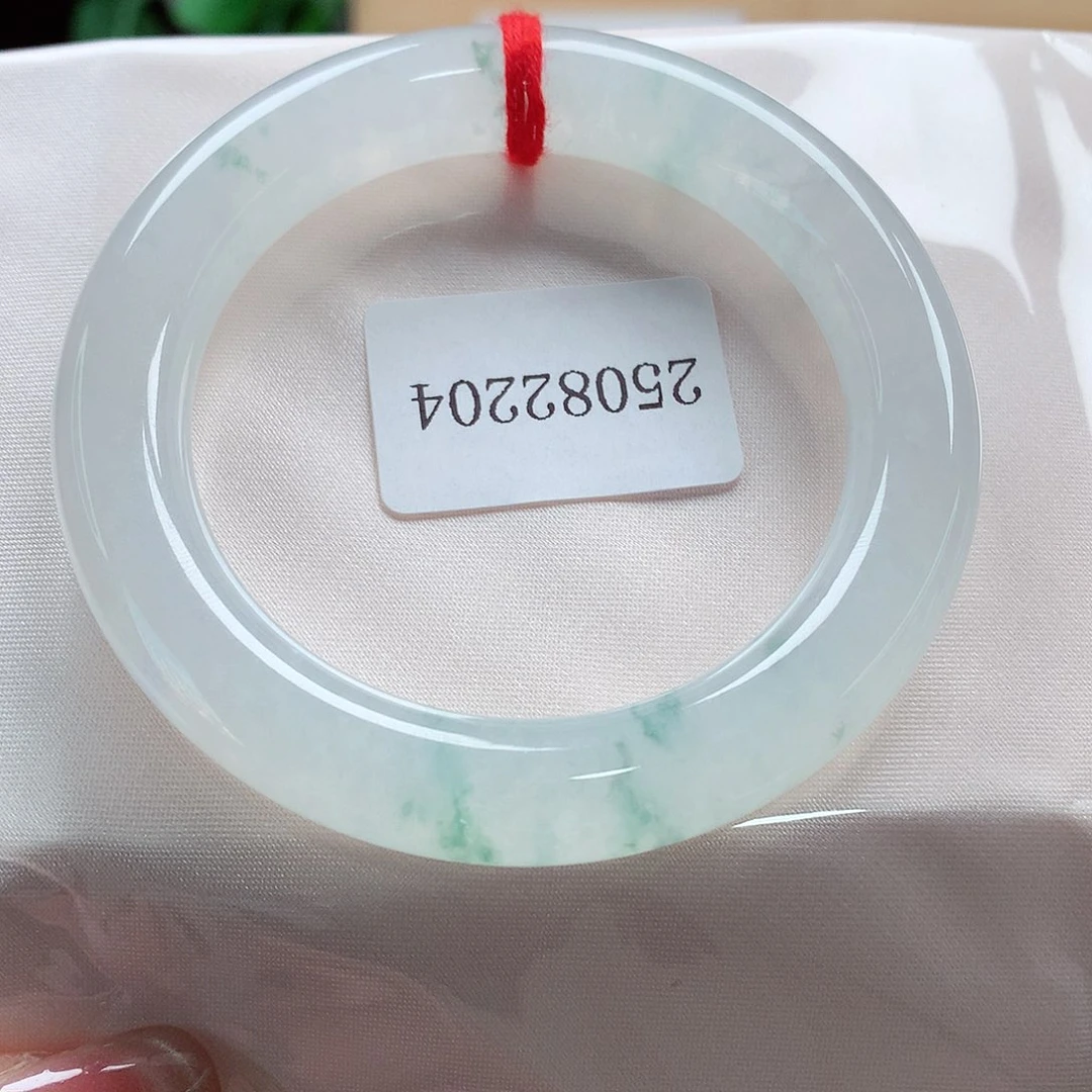 未镶嵌手镯（圆镯）翡翠王*龄缅甸天然a货翡翠52冰透飘花毕业