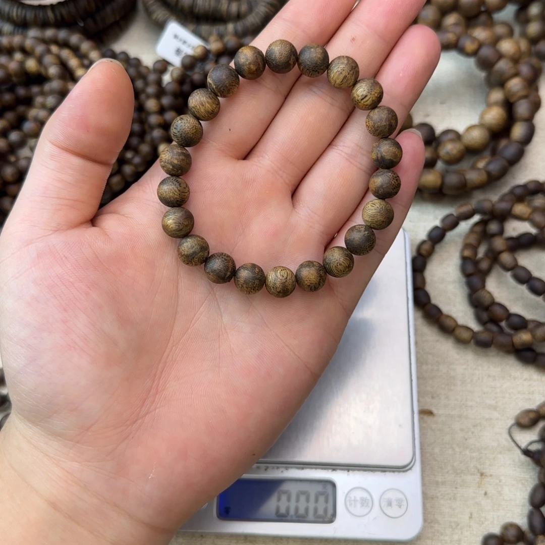 沉香沉香碎屑+9mm圆珠单圈